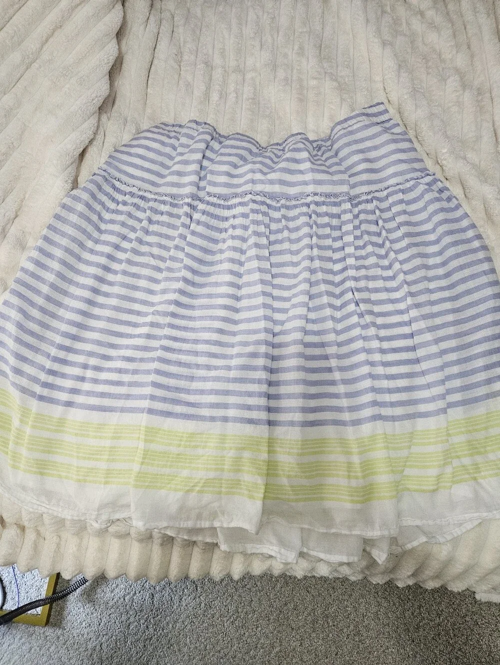 NWOT - Old Navy White W/ Blue/purple & Green/yellow Stripes Maxi Skirt, Size XXL - Picture 1 of 4